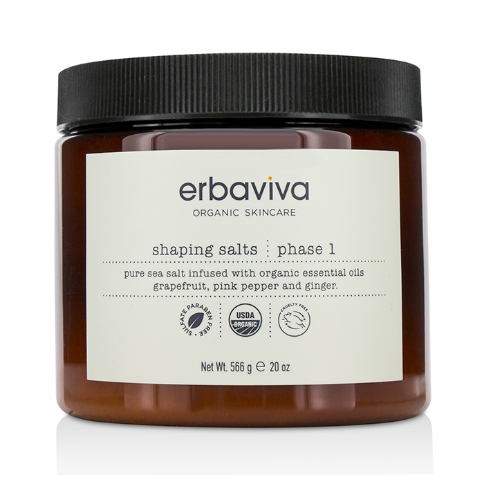 Erbaviva Shaping Salt : Phase 1 - Pure Sea Salt Infused With Organic Essential Oils Of Grapefruit, Pink Pepper & Ginger 566g/20ozProduct Thumbnail