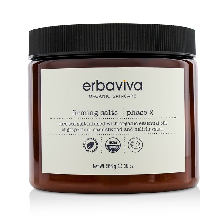 Erbaviva Firming Salt : Phase 2 - Pure Sea Salt Infused With Organic Essential Oils Of Grapefruit, sandalwood & helichrysum 566g/20ozProduct Thumbnail
