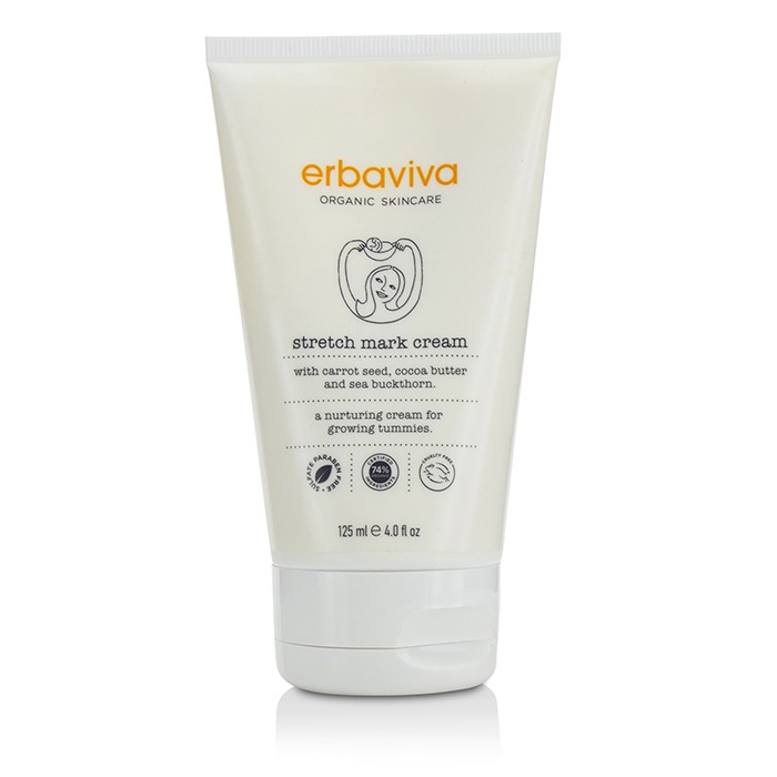 Erbaviva Stretch Mark Cream With Carrot Seed, Cocoa Butter & Sea Buckthorn 125ml/4ozProduct Thumbnail