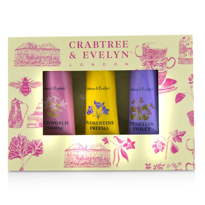 Crabtree & Evelyn Heritage Hand Therapy Set (1x Old World Jasmine, 1x Florentine Freesia, 1x Venitian Violet) 3x25g/0.9ozProduct Thumbnail