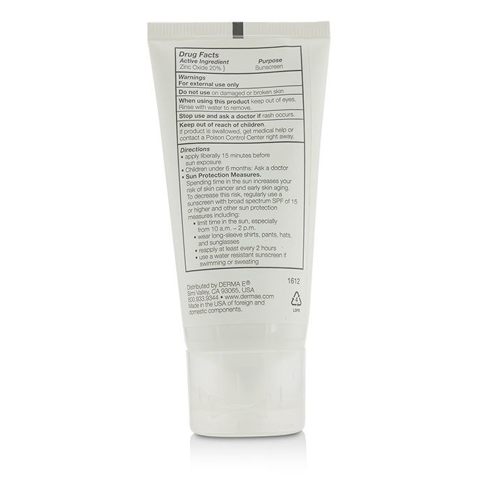 Derma E Natural Mineral Oil-Free Sunscreen Broad Spectrum SPF 30 - Face 56g/2ozProduct Thumbnail