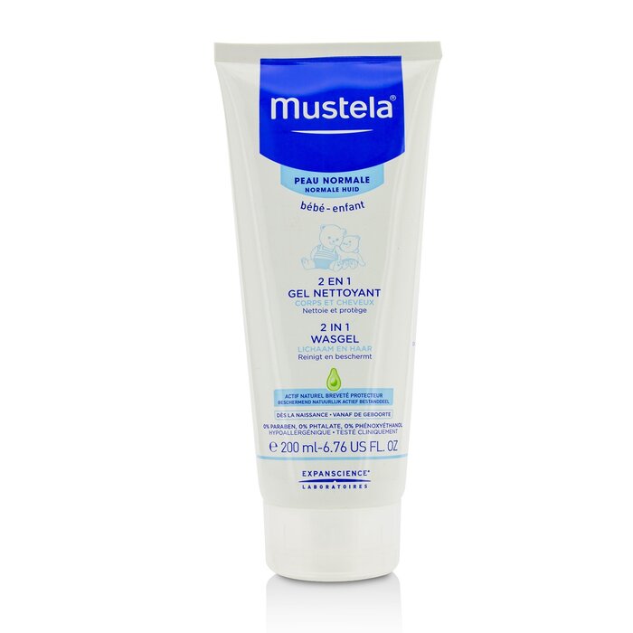Mustela 2 In 1 Body & Hair Cleansing gel - ג'ל ניקוי עבור עור רגיל 200ml/6.76ozProduct Thumbnail