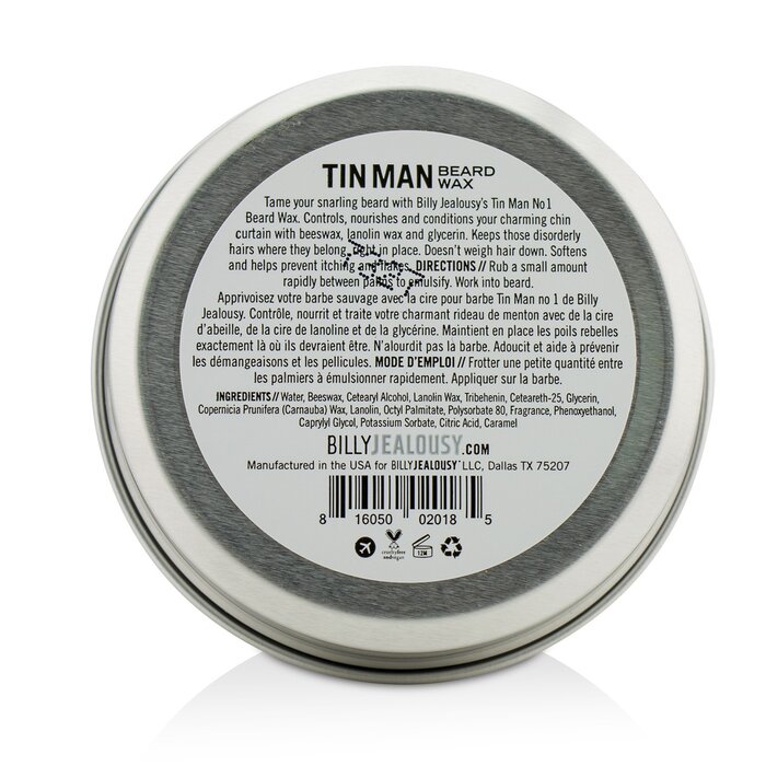 Billy Jealousy 鬍鬚專用地定型蠟 Tin Man No. 1 Beard Wax 57g/2ozProduct Thumbnail