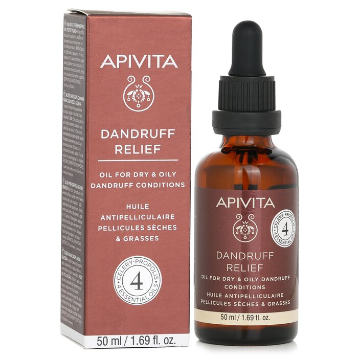 Apivita Dandruff Relief Oil with Celery, Propolis & 4 Essential Oils (For Dry & Oily Dandruff Conditions) 50ml/1.69ozProduct Thumbnail