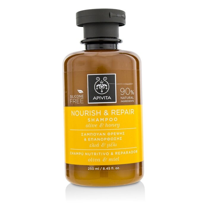 Apivita Nourish & Repair Shampoo with Olive & Honey (For Dry-Damaged Hair) שמפו עבור שיער יבש-פגום 250ml/8.45ozProduct Thumbnail