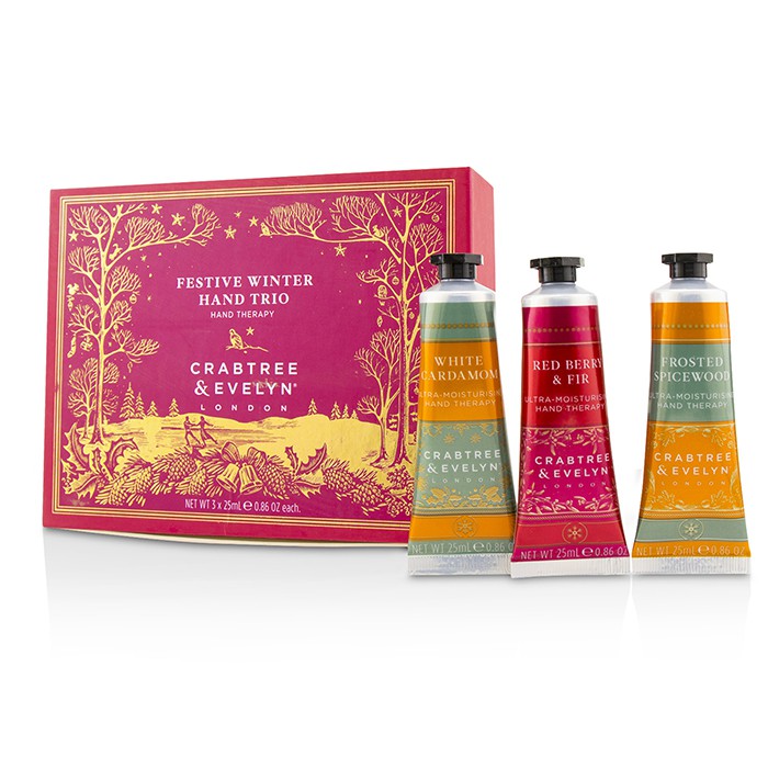 Crabtree & Evelyn Festive Winter Трио для Рук (1x Frosted Spicewood, 1x White Cardamom, 1x Red Berry & Fir) 3x25ml/0.86ozProduct Thumbnail