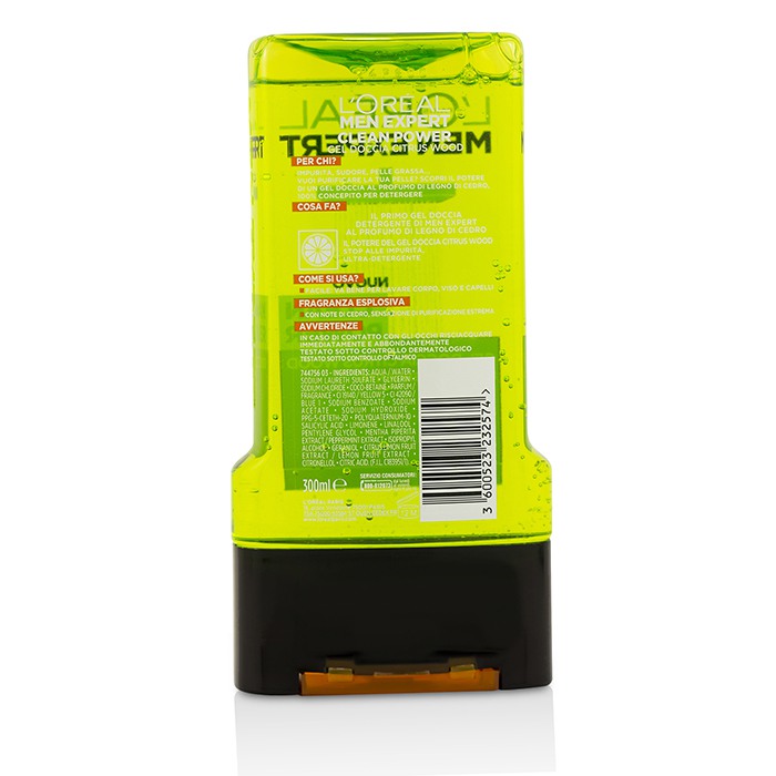 L'Oreal Men Expert Shower Gel - Clean Power (For Body, Face & Hair) 300ml/10.1ozProduct Thumbnail
