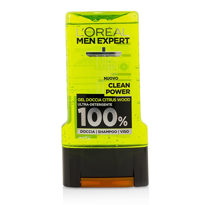 L'Oreal Men Expert Shower Gel - Clean Power (Til kropp, ansikt, og hår) 300ml/10.1ozProduct Thumbnail