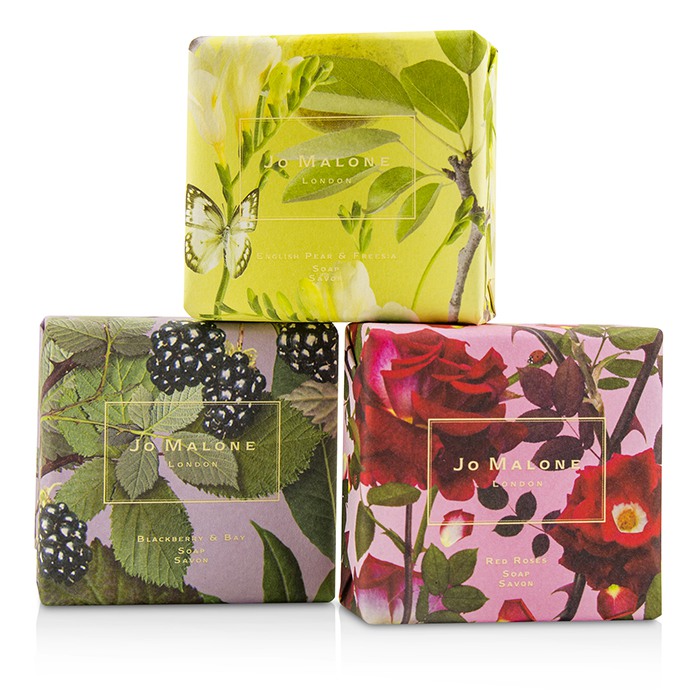 Jo Malone Soap Coffret : English Pear & Fressia / Blackberry & Bay / Red Roses 3pcsProduct Thumbnail