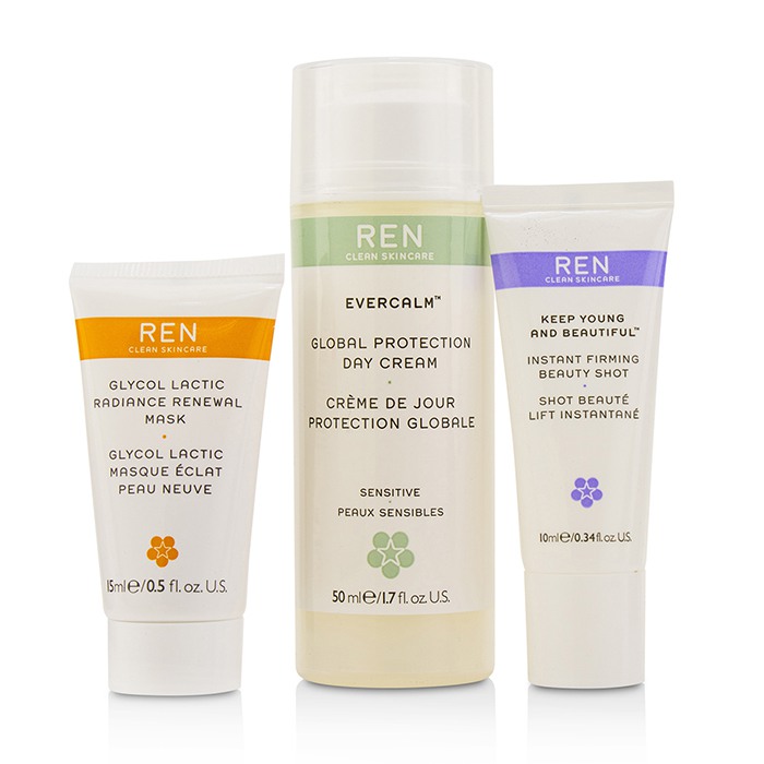 Ren Zestaw All Is Calm All Is Bright Set: Mask 15ml + Firming Serum 10ml + Day Cream 50ml 3pcsProduct Thumbnail