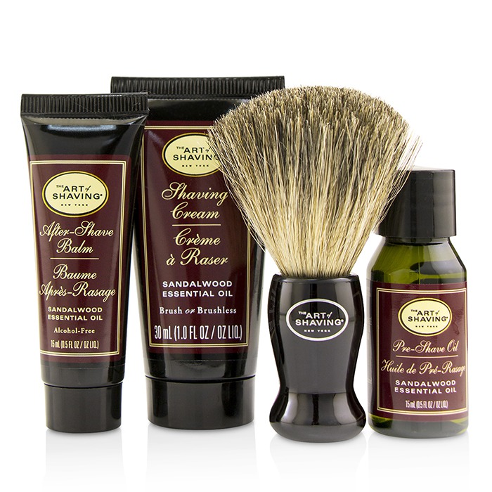 The Art Of Shaving Starter Kit - Sandalwood: Pre Shave Oil + Shaving Cream + After Shave Balm + Brush + Bag 4pcs + 1BagProduct Thumbnail