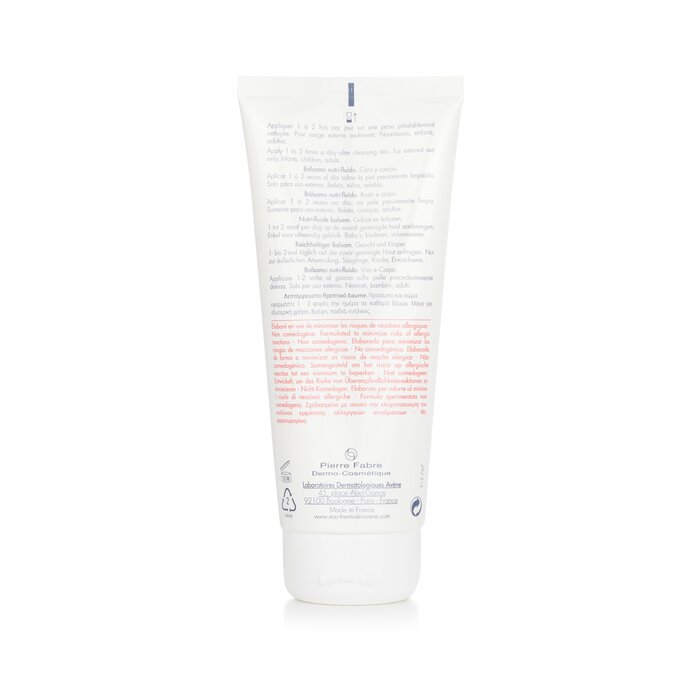 Avene TriXera Nutrition Nutri-Fluid Face & Body Balm - For Dry to Very Dry Sensitive Skin 200ml/6.7ozProduct Thumbnail