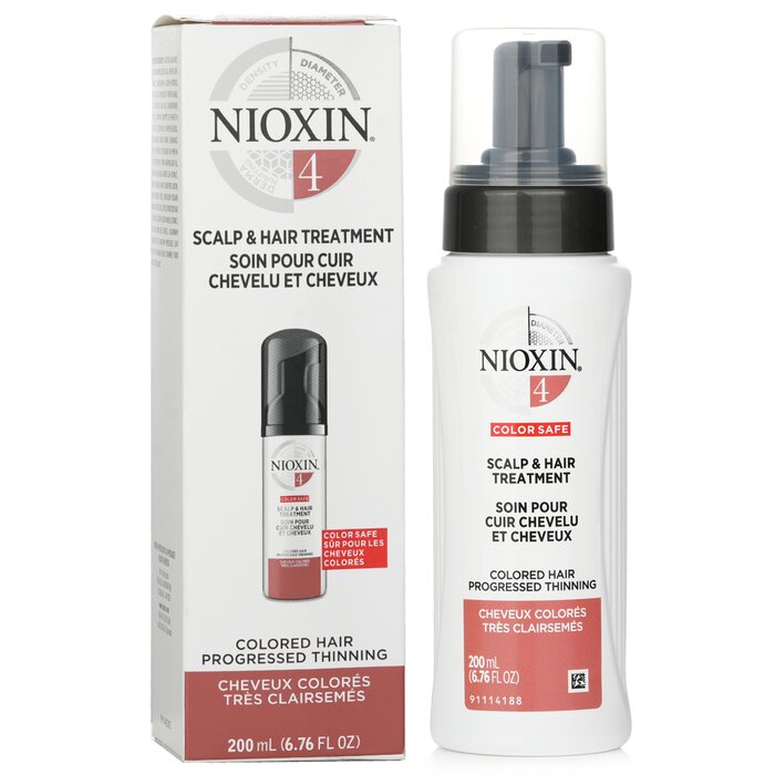 Nioxin Diameter System 4 Scalp & Hair Treatment (שיער צבוע, הדלדלות מתקדמת, בטיחותי לצבע השיער) טיפול לקרקפת ולשיער 200ml/6.76ozProduct Thumbnail