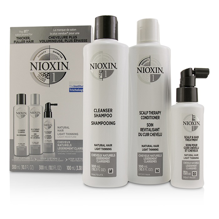 Nioxin Kuracja do włosów 3D Care System Kit 1 - For Natural Hair, Light Thinning, Light Moisture 3pcsProduct Thumbnail