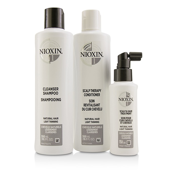 Nioxin 3D Care System Kit 1 - For Natural Hair, Light Thinning, Light Moisture ערכה עבור שיער רגיל, מתדלדל מעט, עם מעט לחות 3pcsProduct Thumbnail