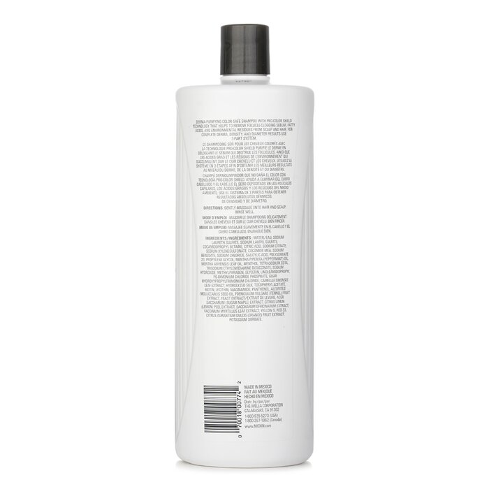 Nioxin Derma Purifying System 6 Cleanser Shampoo (שיער שטופל בכימיקלים, הדלדלות מתקדמת, בטיחותי לצבע השיער) 1000ml/33.8ozProduct Thumbnail