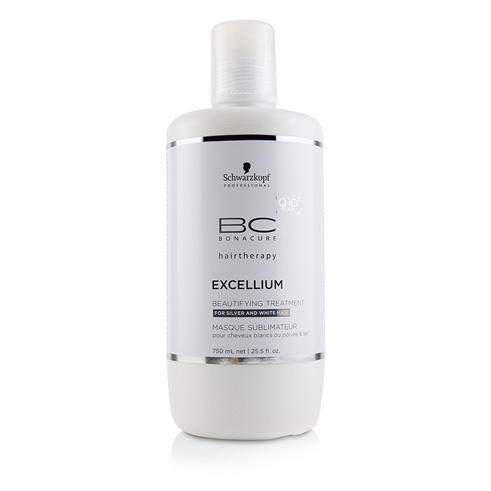 Schwarzkopf Kuracja do włosów BC Excellium Q10+ Pearl Beautifying Treatment - For Silver and White Hair (Exp. Date: 10/2018) 750ml/25.5ozProduct Thumbnail