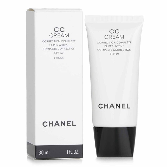 Chanel - CC Cream Super Active Complete Correction SPF 50 # 20 Beige  30ml/1oz - BB/CC Cream, Free Worldwide Shipping