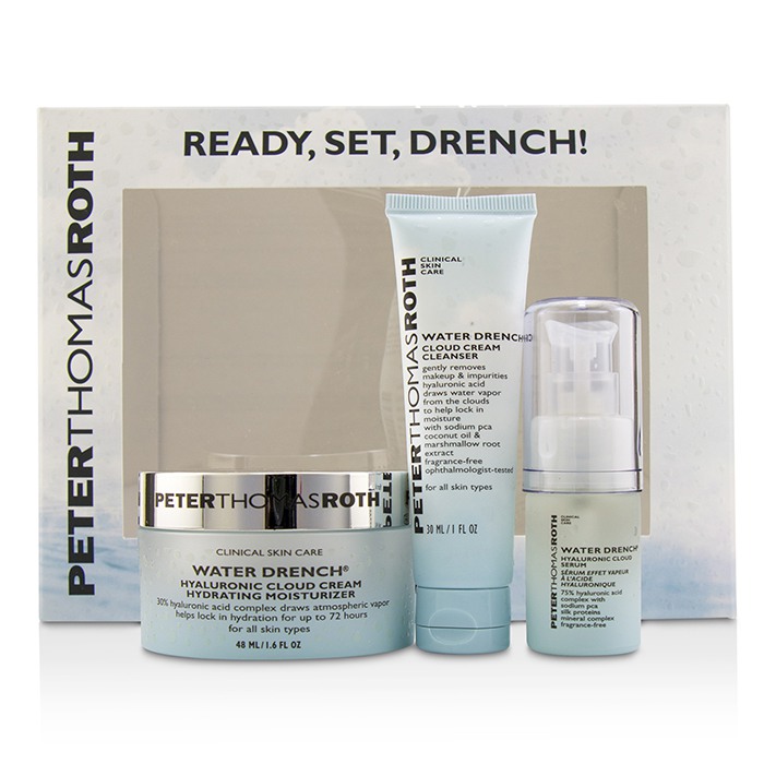 Peter Thomas Roth Ready,Set,Drench! Water Drench Kit: Cleanser 30ml + Serum 15ml + Moisturizer 48ml 3pcsProduct Thumbnail