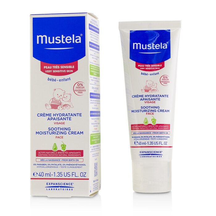 Mustela Soothing Moisturizing Cream For Face - קרם לחות עבור עור רגיש מאוד 40ml/1.35ozProduct Thumbnail