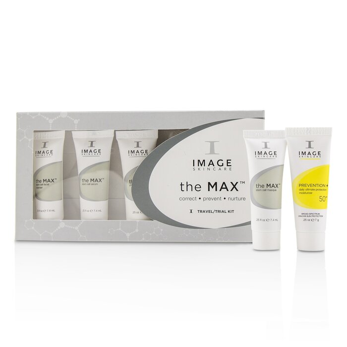 Image The Max Trial Kit: 1x Stem Cell Facial Cleanser 7.4ml/0.25oz + 1x Stem Cell Serum 7.4ml/0.25oz + 1x Stem Cell Creme 7.4ml/0.25oz + 1x Stem Cell Masque 7.4ml/0.25oz + 1x Prevention+ Daily Ultimate Protection Moisturizer SPF50 7g/0.25oz 5pcsProduct Thumbnail