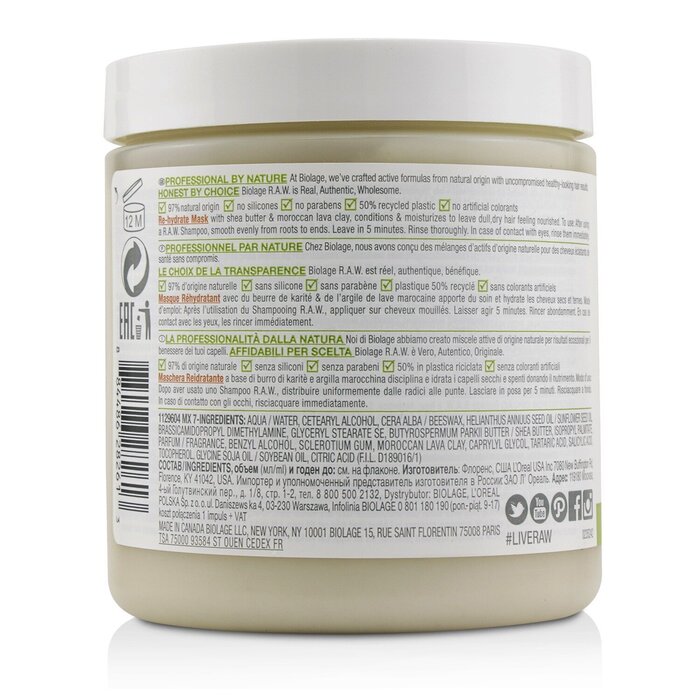 Matrix Biolage R.A.W. Re-Hydrate Clay Mask (For Dry, Dull Hair) 400ml/14.4ozProduct Thumbnail