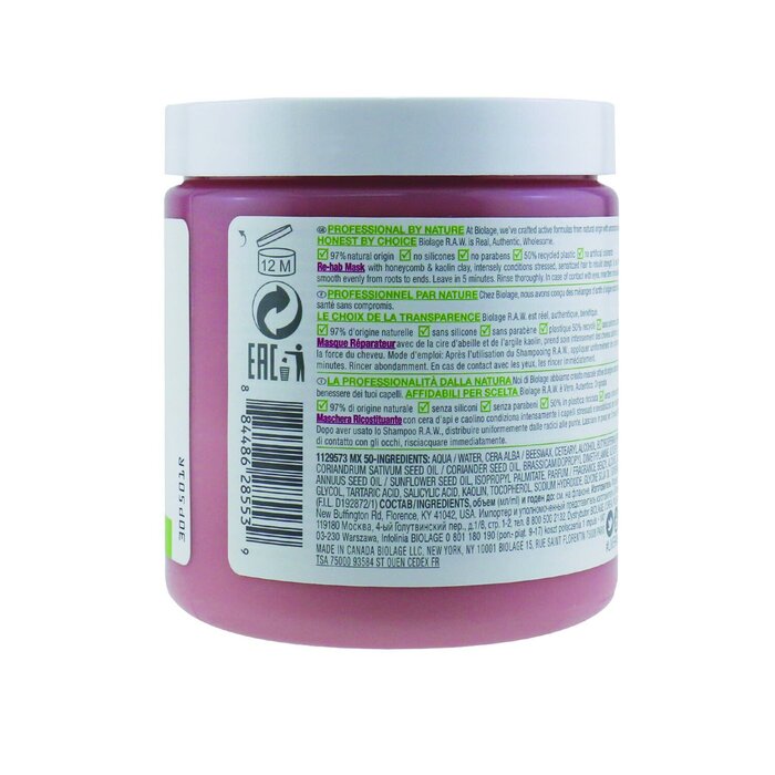 Matrix Biolage R.A.W. Re-Hab Clay Mask (For Stressed, Sensitized Hair) מסכת חימר לשיער רגיש ולחוץ 400ml/14.4ozProduct Thumbnail