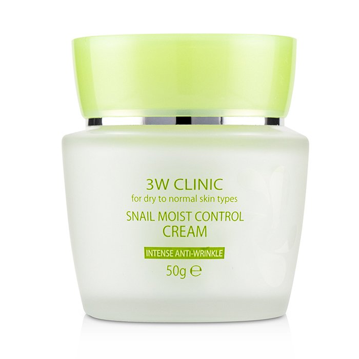 3W Clinic Snail Moist Control Cream (Intensive Anti-Wrinkle) - קרם לחות נגד קמטים עבור עור יבש עד רגיל 50g/1.7ozProduct Thumbnail