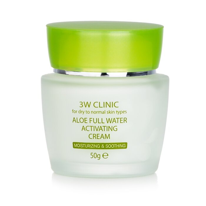 3W Clinic Aloe Full Water Activating Cream - קרם אלטטרה - לעור יבש עד רגיל 50g/1.7ozProduct Thumbnail