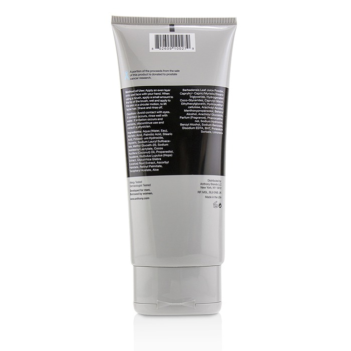 Anthony Logistics For Men Shave Cream (Unboxed) 177ml/6ozProduct Thumbnail
