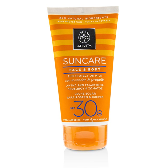 Apivita Suncare Face & Body Sun Protection Milk SPF 30 With Sea Lavender & Propolis 150ml/5ozProduct Thumbnail