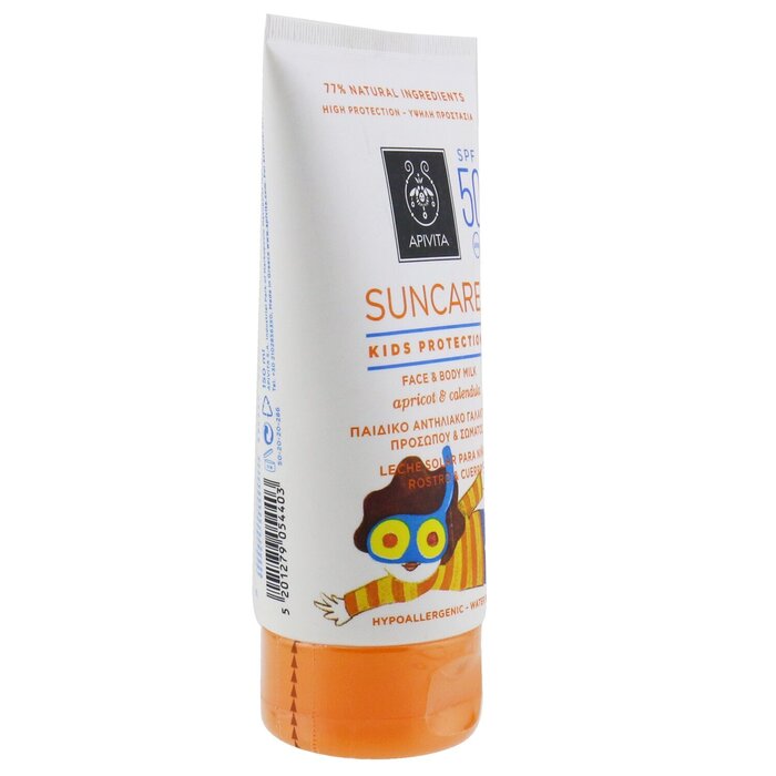 Apivita 艾蜜塔 兒童臉部及身體防曬乳 SPF 50 蘊含杏桃及金盞花 Suncare Kids Protection Face & Body Milk SPF 50 With Apricot & Calendula 150ml/5ozProduct Thumbnail