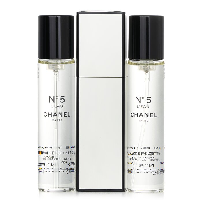 Chanel No.5 L'Eau ماء تواليت سبراي جيبي وعبوتين احتياطيتين 3x20ml/0.7ozProduct Thumbnail