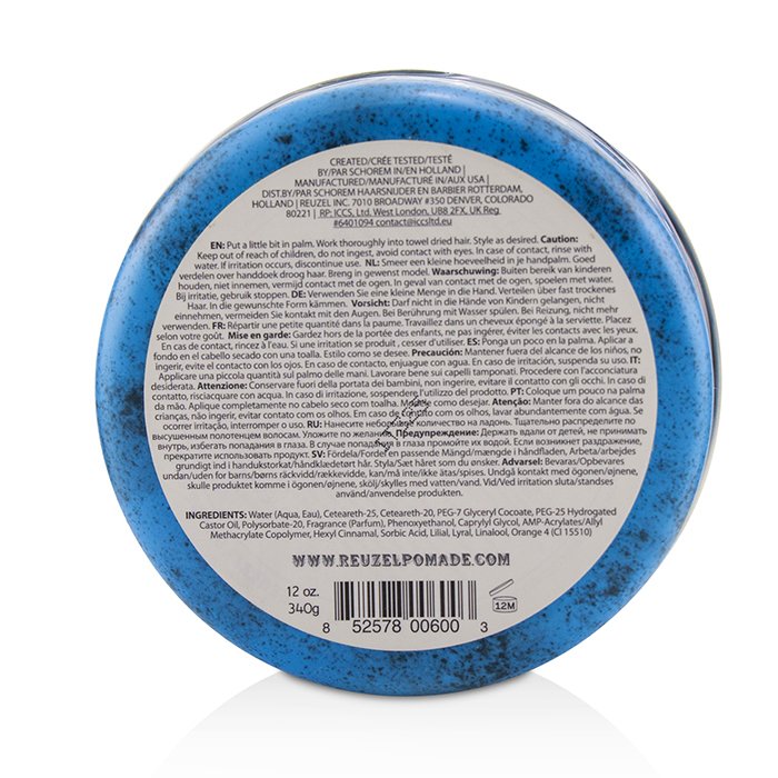 Reuzel Blue Pomade (Strong Hold, Water Soluble) 340g/12ozProduct Thumbnail