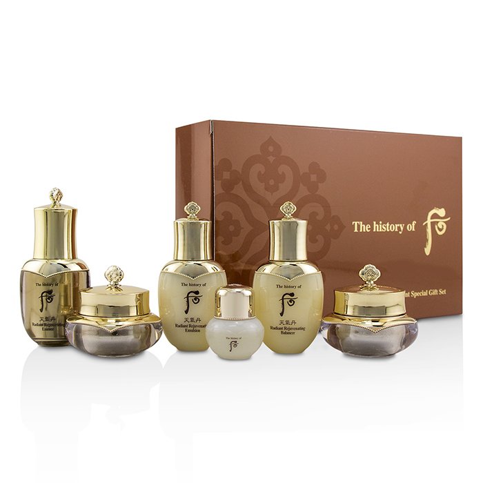 Whoo (The History Of Whoo) Cheongidan Radiant Special Gift Set: Balancer + Emulsion + Cream + Eye Cream + Essence + Ginseng Facial Oil 6pcsProduct Thumbnail