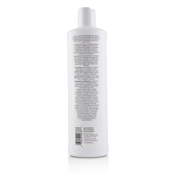 Nioxin Density System 3 Scalp Therapy Conditioner (Colored Hair, Light Thinning, Color Safe) 500ml/16.9ozProduct Thumbnail
