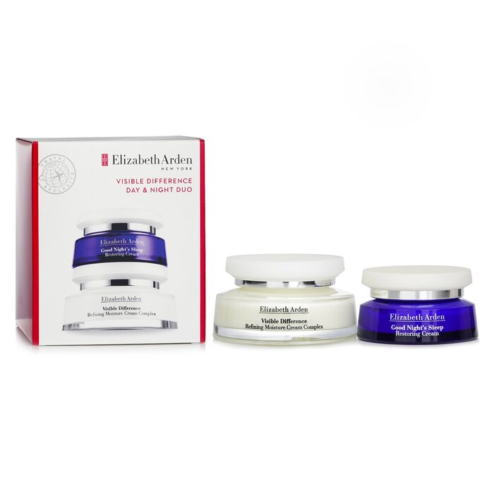 Elizabeth Arden Visible Difference Day & Night Duo: Refining Moisture Cream Complex 100ml/3.4oz+Good Night's Sleep Restoring Cream 50ml/1.7oz 2pcsProduct Thumbnail