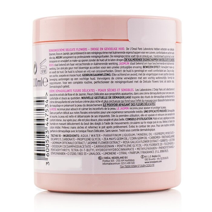 L'Oreal Skin Expert Delicate Flowers Cleansing Cream - For Dry Skin 200ml/6.7ozProduct Thumbnail