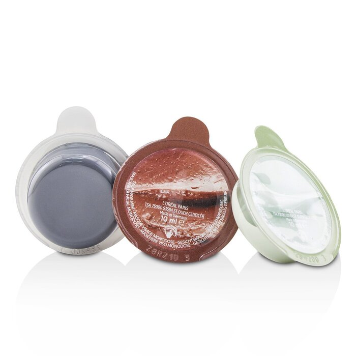 L'Oreal 萊雅 多重遮瑕迷你套裝:去角質&精緻毛孔泥面膜、淨化養顏&澄淨泥面膜、潔淨&控油泥面膜 3pcsProduct Thumbnail