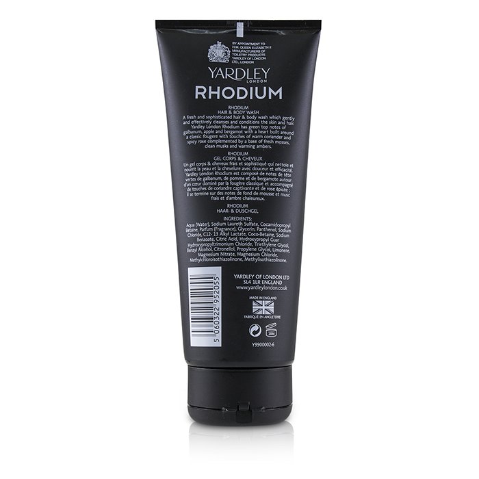 Yardley London Rhodium Hair & Body Wash 200ml/6.8ozProduct Thumbnail
