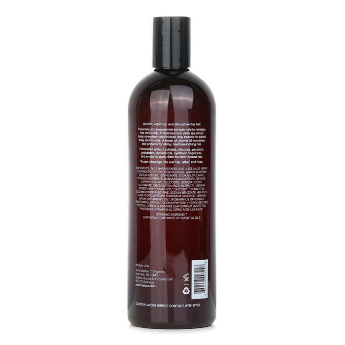 John Masters Organics Nanə və rozmarin ilə nazik saçlar üçün şampun 473ml/16ozProduct Thumbnail