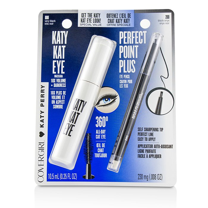 Covergirl 睫毛膏Katy Kat Eye Mascara + 眼線筆Perfect Point Plus Eye Pencil 2pcsProduct Thumbnail