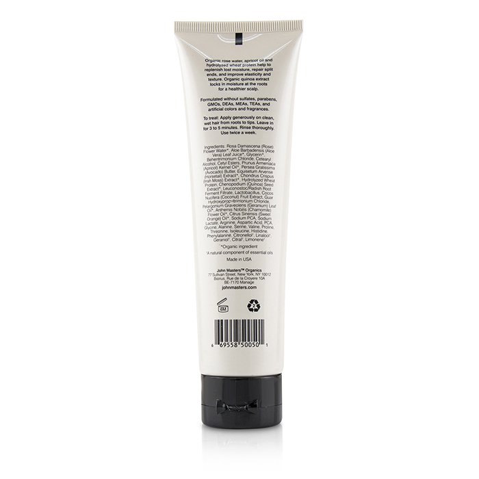 John Masters Organics 玫瑰杏桃修護髮膜Hair Mask For Normal Hair with Rose & Apricot 148ml/5ozProduct Thumbnail