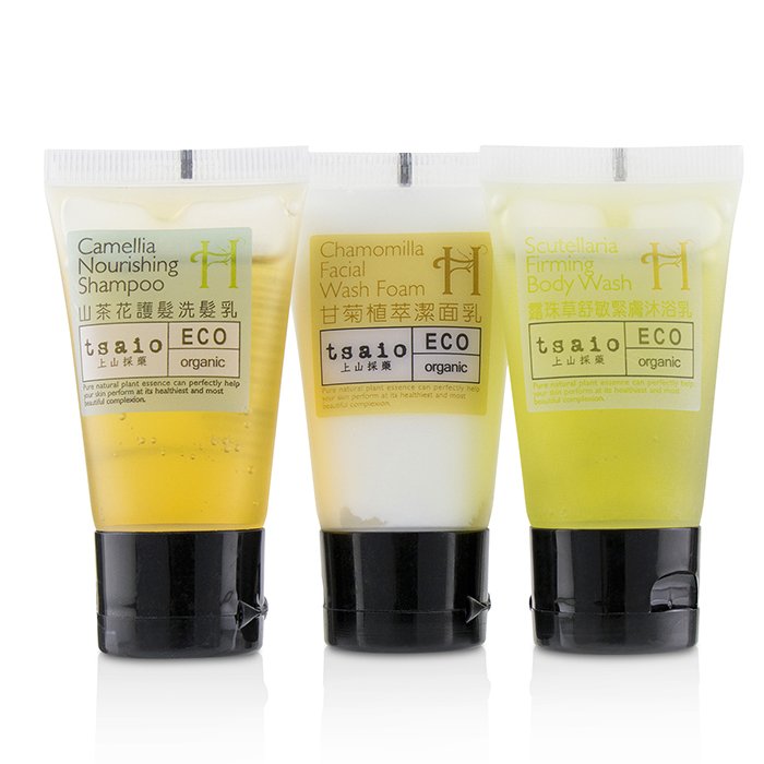 上山采药  Tsaio Traveler's Herb Diary Herbal Blend Body Care Kit: Facial Wash Foam + Nourishing Shampoo + Firming Body Wash 3pcsProduct Thumbnail