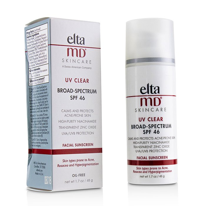 EltaMD UV Clear Facial Sunscreen SPF 46 - For Skin Types Prone To Acne, Rosacea & Hyperpigmentation (Box Slightly Damaged) 48g/1.7ozProduct Thumbnail