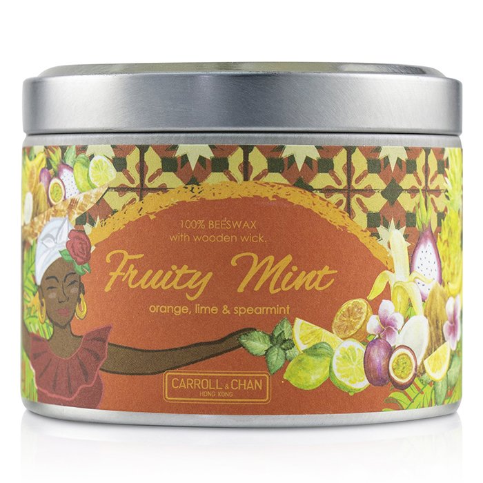 The Candle Company Tin Can Свеча из 100% Пчелиного Воска с Деревянным Фитилем - Fruity Mint (8x5) cmProduct Thumbnail