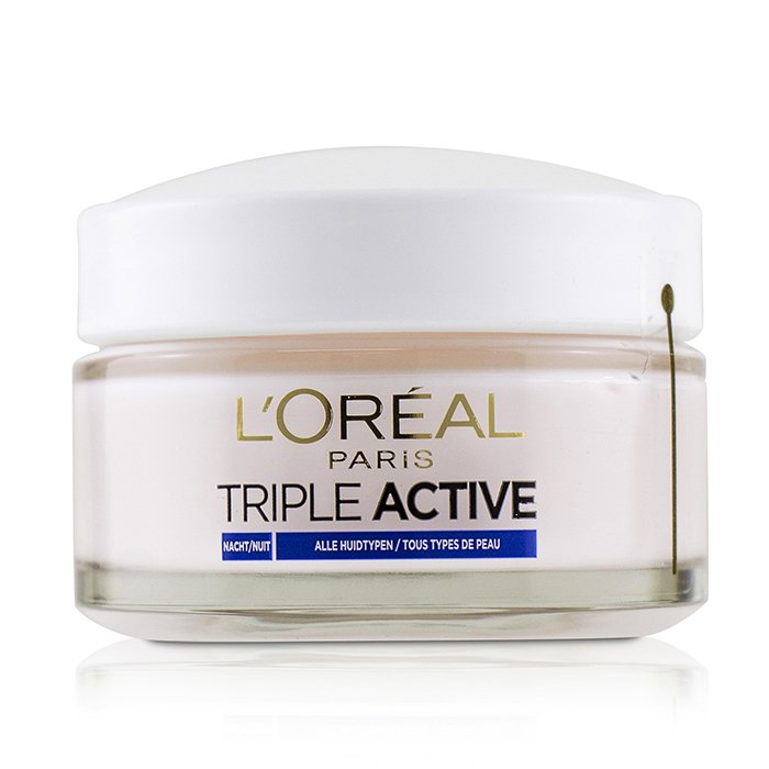 L'Oreal Triple Active Hydrating Night Cream 24H Hydration קרם לחות ללילה - לכל סוגי העור 50ml/1.7ozProduct Thumbnail