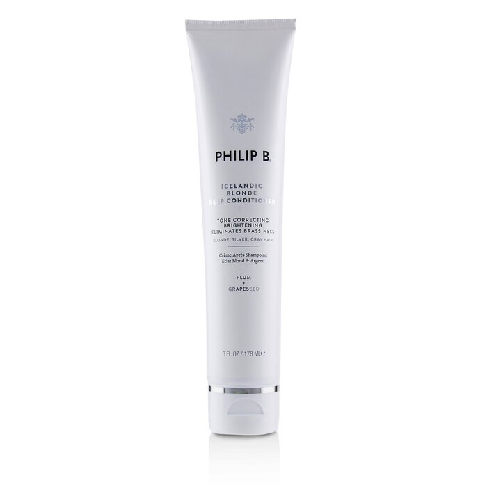 Philip B Icelandic Blonde Deep Conditioner (Tone Correcting Brightening Eliminates Brassiness - Blonde, Gray, Silver Hair) 178ml/6ozProduct Thumbnail
