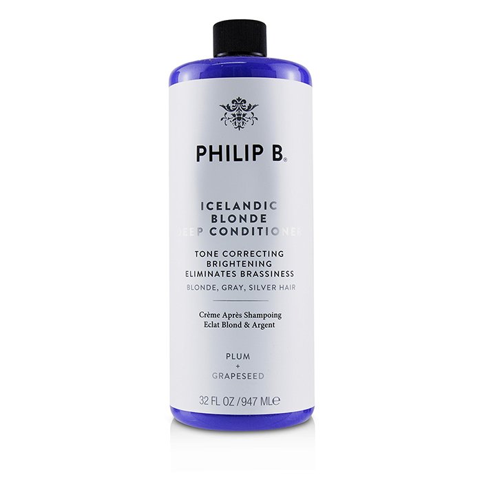 Philip B Icelandic Blonde Deep Conditioner (Tone Correcting Brightening Eliminates Brassiness - Blonde, Gray, Silver Hair) 947ml/32ozProduct Thumbnail