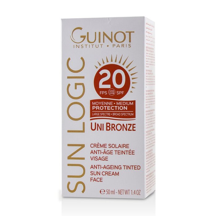 Guinot كريم شمسي للوجه خفيف اللون مضاد لآثار التقدم بالسن Sun Logic Uni Bronze SPF 20 50ml/1.4ozProduct Thumbnail